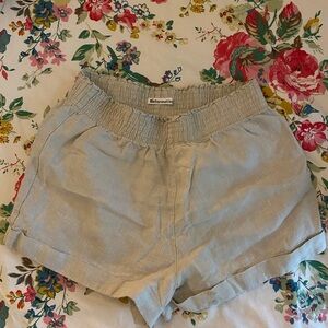 Reformation Tan High Waist Shorts
